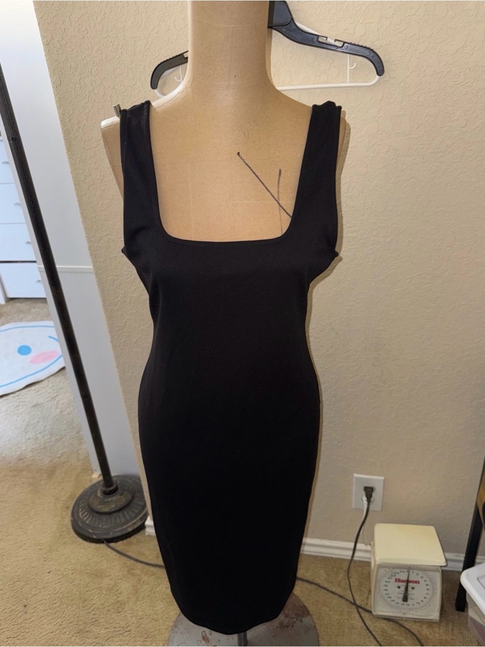 Women’s Primark black square neck dress